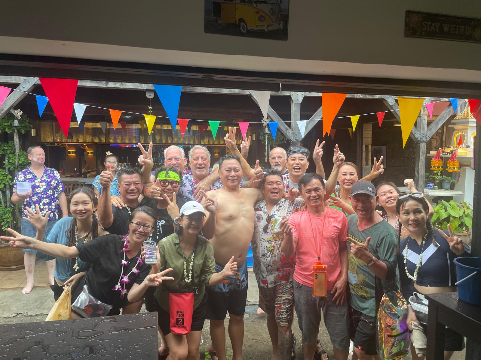 Friends at Jonnie's Bar